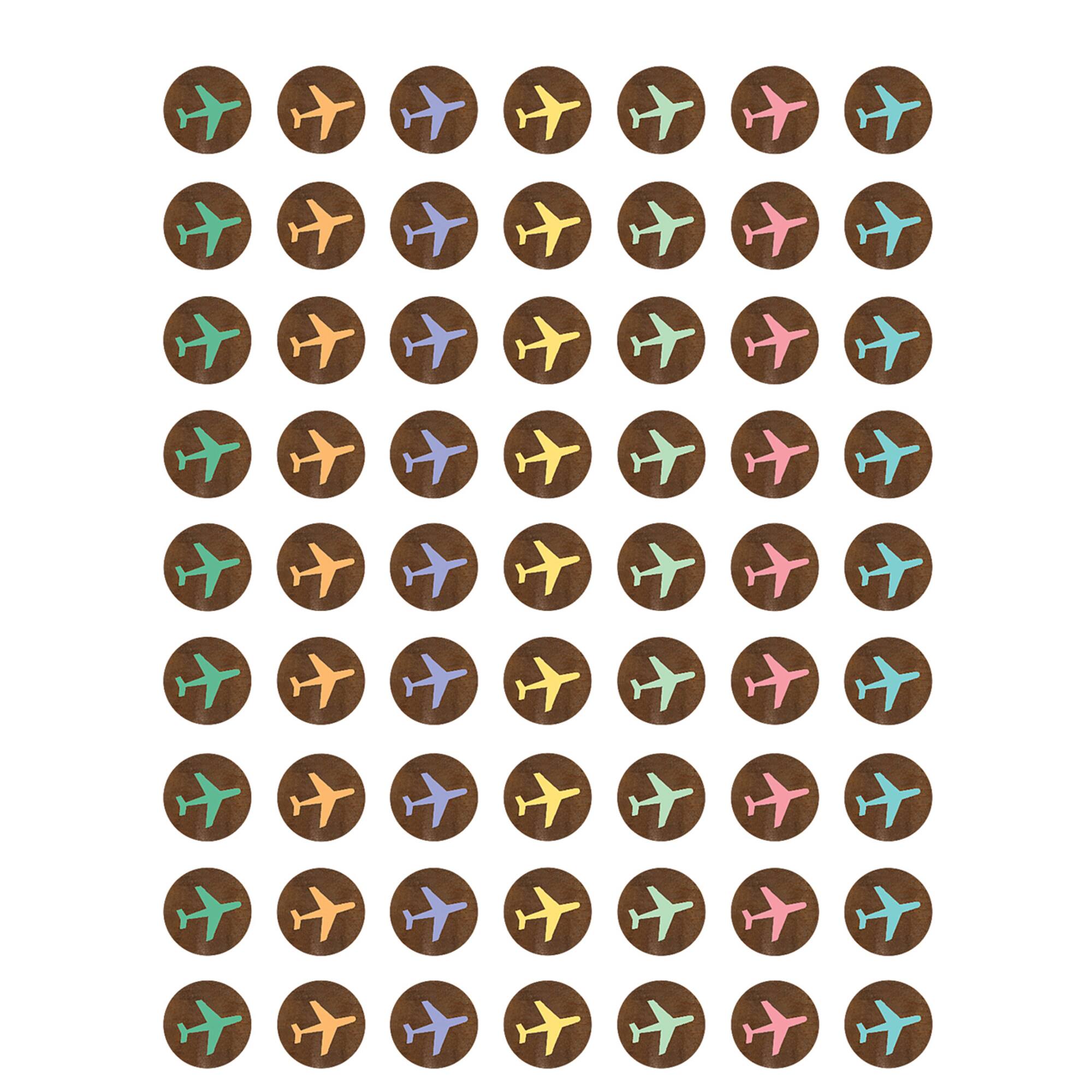 Teacher Created Resources Mini Travel the Map Airplanes Stickers, 12 Packs of 378